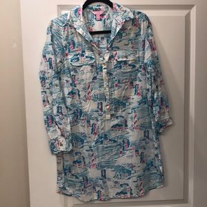 Lilly Pulitzer Watch Out Lighthouse Tunic Dress - Size Small